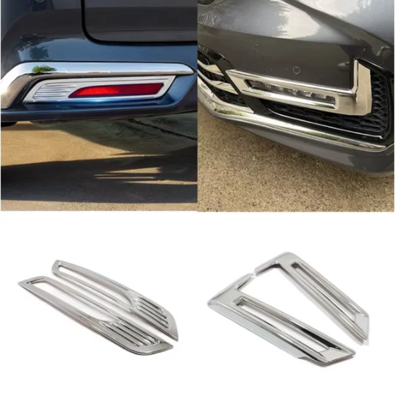 

Plastic Carbon Chrome Look Trim Garnish Car Front Rear Bumper Fog Light Lamp Decor Cover For Honda Odyssey Accessories 2022