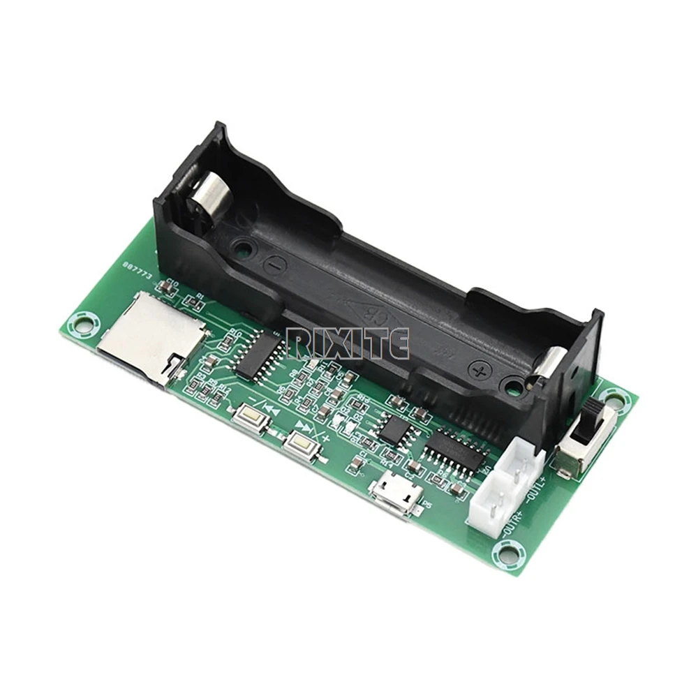 Mini PAM8403 Amplifier Board 5W+5W 2.0 Channel Stereo Class D Audio AMP 18650 Battery Holder Support TF Card XH-A152 For Speaker