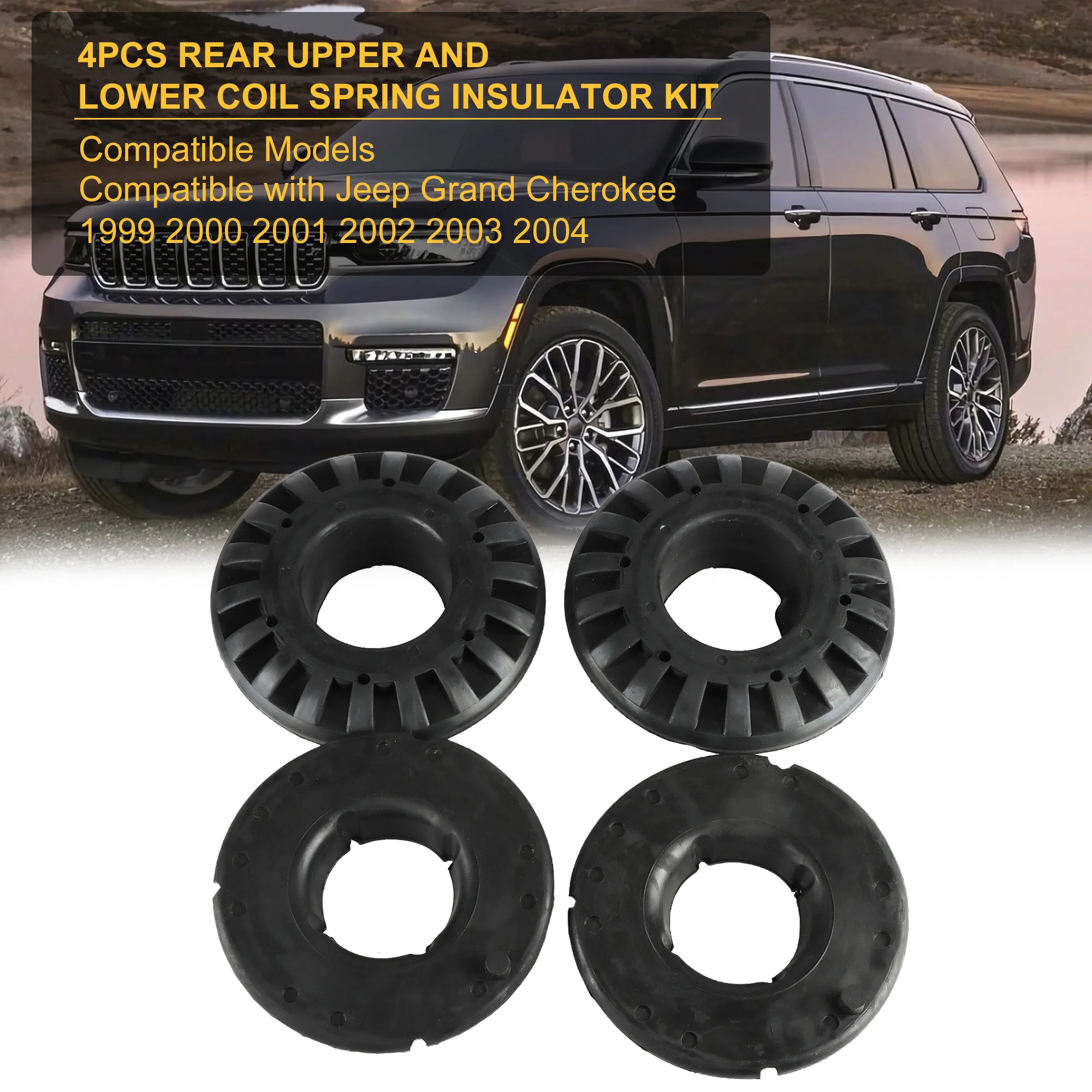 4pcs 52088346AB 52088402AB Rubber Spring Isolator For Jeep Grand Cherokee 1999 2000 2001 2002 2003 2004 Car Accessories