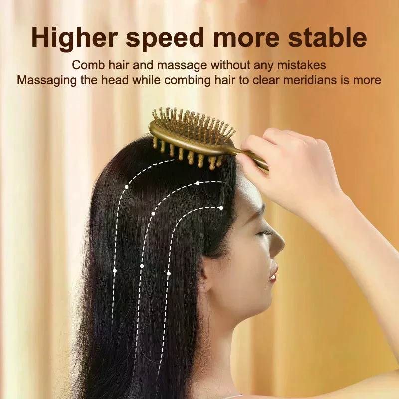 1Pcs Double Sided Sandalwood Air Bag Comb Hair Care Scalp Anti Static Meridian Head Blood Circulation Dredging Massage Comb