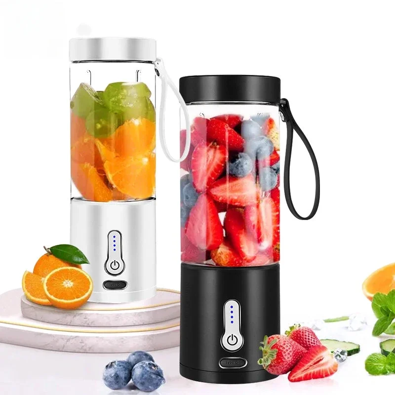 New 530ML Electric Juicer Portable Smoothie Blender USB Rechargeable Food Processor Fruit Mixer Machine Mini Juicer Blender