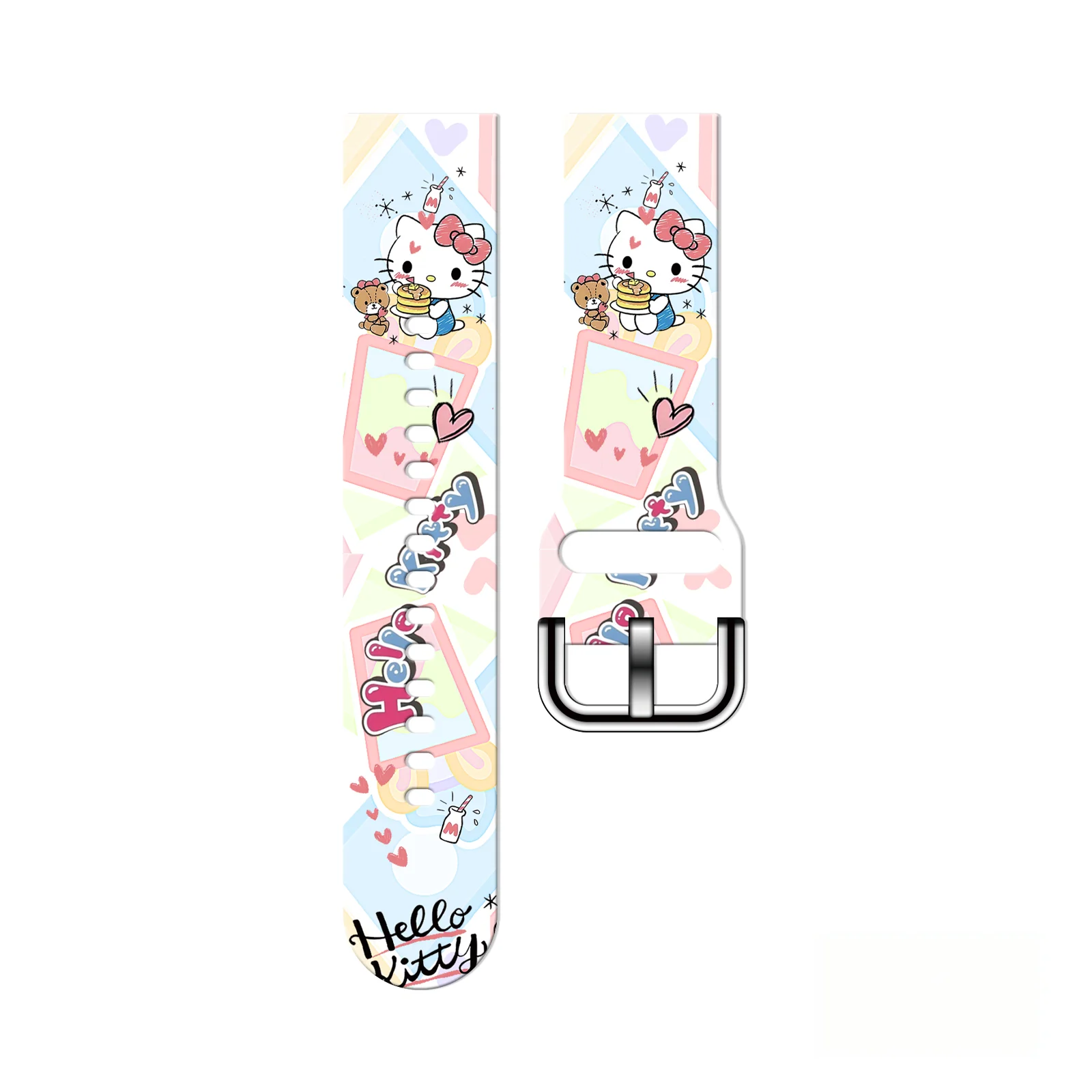 

20mm Kuromi & Kitty Printed Strap for Samsung Galaxy Watch 7/6/5 40mm 44mm Band Replaceable Watchband for Xiaomi Huawei Amazfit