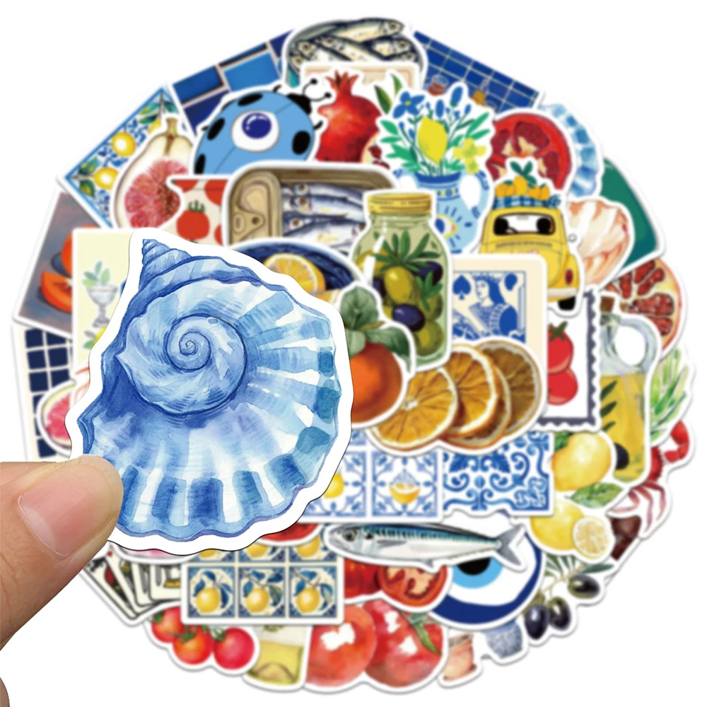 10/30/50/100pcs เมดิเตอร์เรเนียนมะเขือเทศการ์ตูนสติกเกอร์ Kawaii Graffiti แล็ปท็อปโทรศัพท์กันน้ํา INS สไตล์ความงามสติกเกอร์แพ็ค