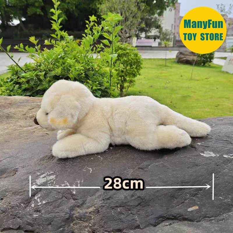 White Labrador Retriever Plush Toy High Fidelity Labrador Plushie Sheep Dog Peluche Lifelike Stuffed Animals Simulation Toys Kid