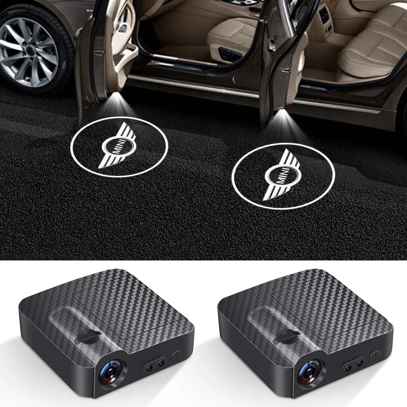 

1/2Pcs LED Wireless Car Door Welcome Lights HD Projector Lamp For MINI One Cooper JCW Countryman Clubman Cabrio Paceman Coupe