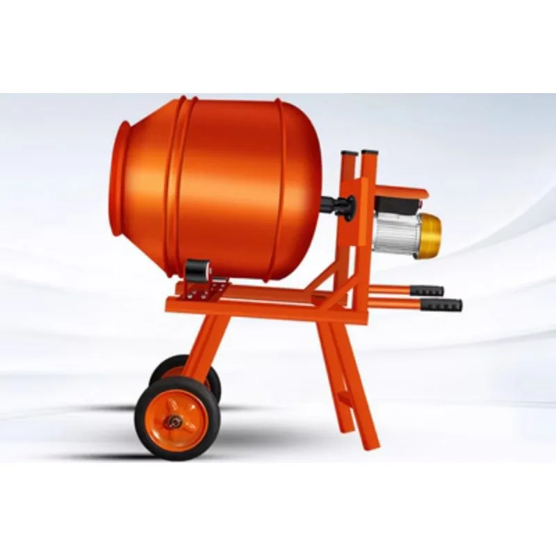Small household cement concrete mortar feed construction site ash drum type 220v electric mixer