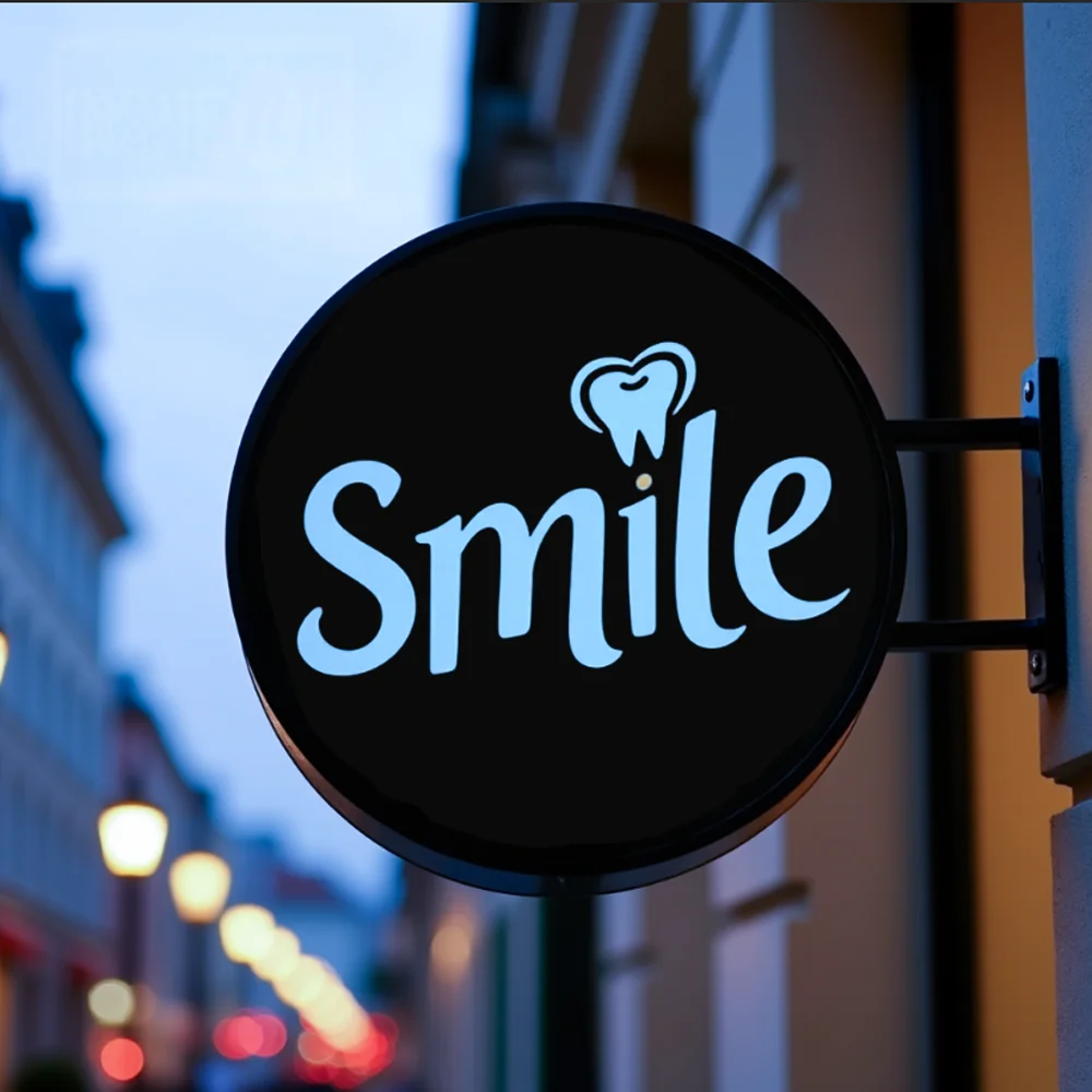 Custom Round Waterproof Acrylic LED Light Box Outdoor Business Sign Double Sided Backlit Advertising Display