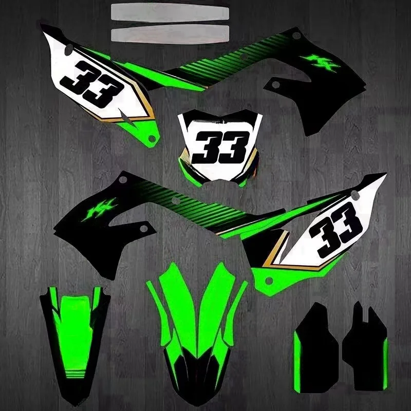 Backgrounds Decals Stickers Kits for Kxf450 Kx250F 2019 2020 2021 2022 2023 2024