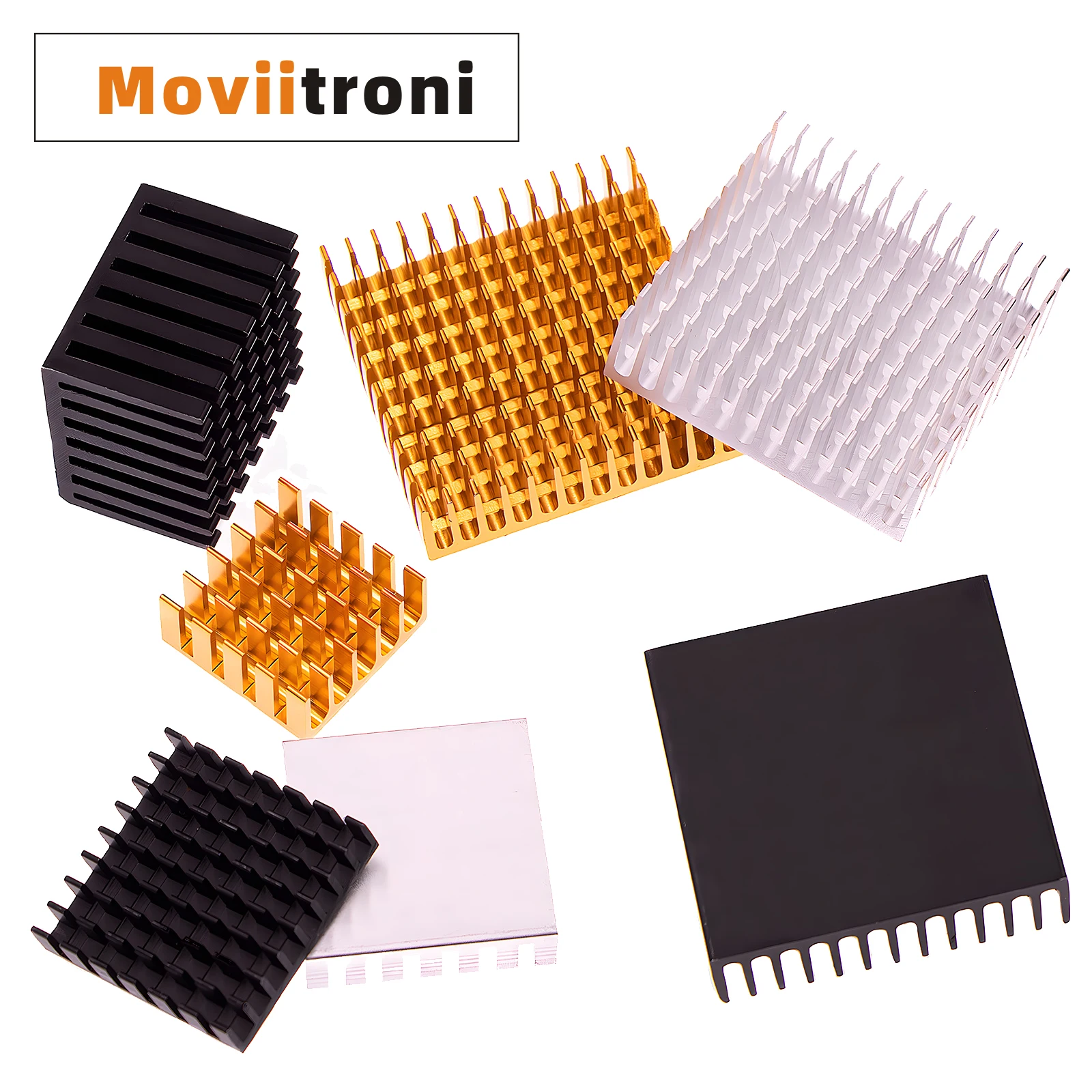 1Pcs Aluminum Radiator IC Heat Sink Slotting Heatsink for Electronic Chip Cool Pads 22x22x10/28x28x6/28x28x20/40x40x11mm