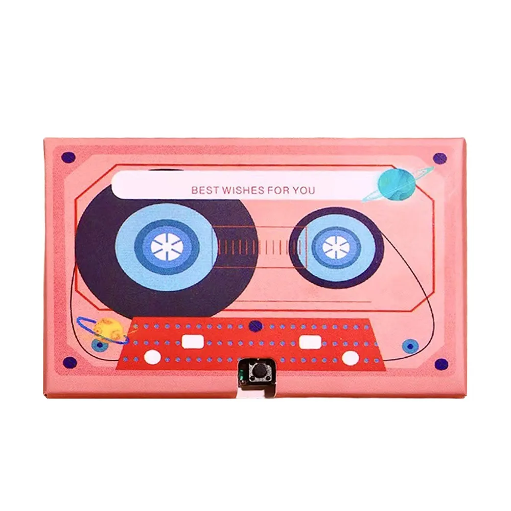 60 Seconds Recordable Greeting Card DIY Personalized Cassette Tape Greeting Cards Confession of Love Musical Audio