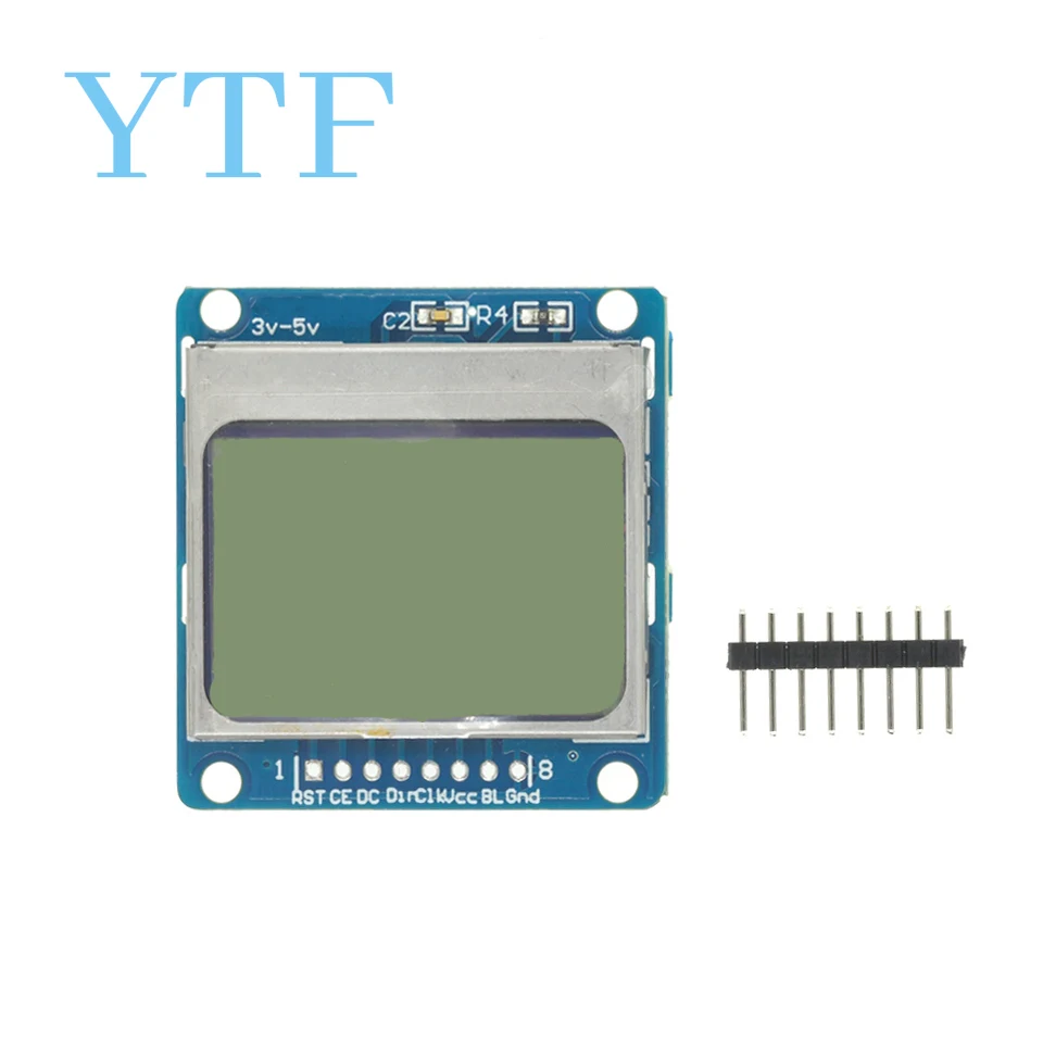 스마트 전자 LCD 모듈 디스플레이 모니터 블루 백라이트 어댑터 PCB 84*48 84x84 Lcd 5110 노키아 5110 화면