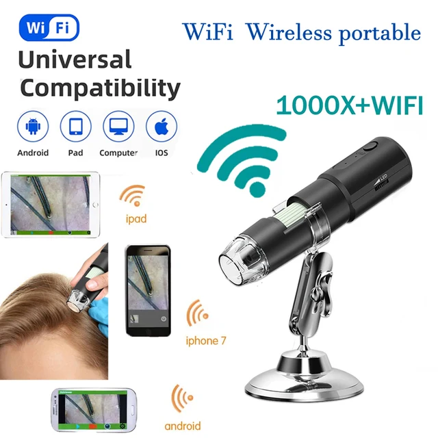 Hd 720p zdrowie pielęgnacja urody włosy twarz mikroskop do skóry głowy kamera Wifi bezprzewodowy detektor skóry, mikroskop do kontroli skóry