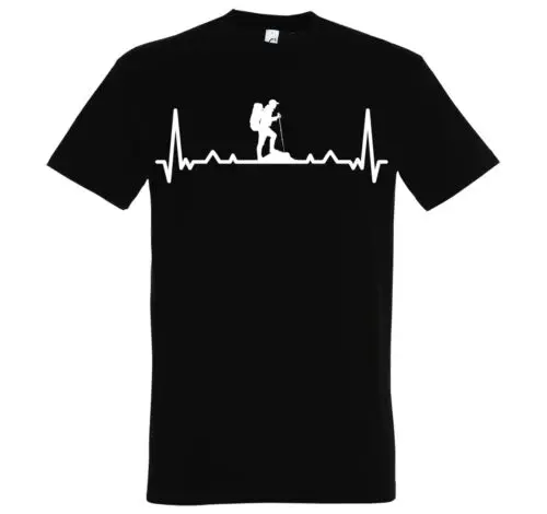 Youth Designz Heartbeat Wandern Herren T-Shirt mit Print Lustig Berg Mountain