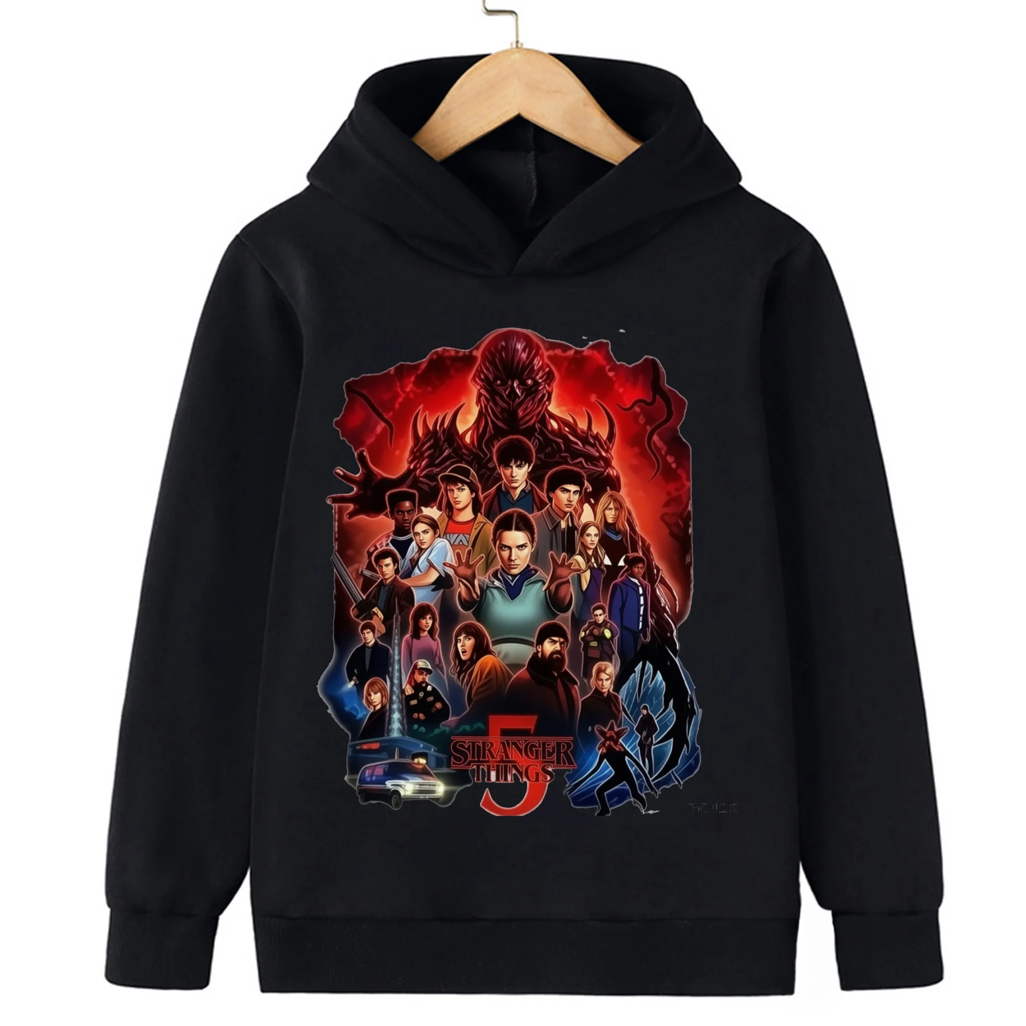2026 New Kids Stranges Things Hoodie Spring Autumn Boys Girls Cartoon Casual Stranger Thıngs Streetwear Coat