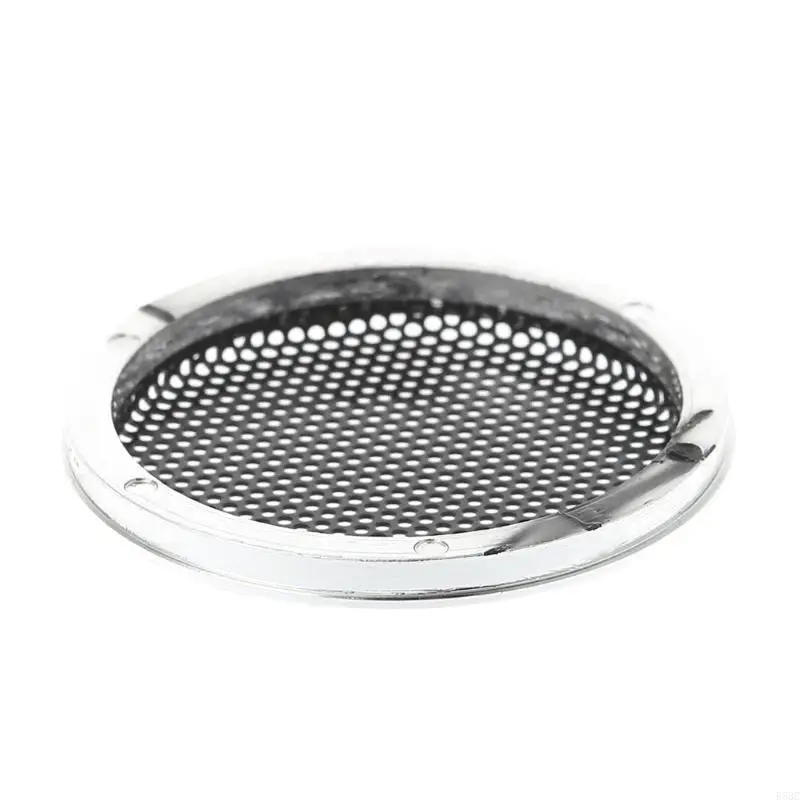 2pcs 2inch Decorative Steel Mesh Circle Car Speaker Protective Cover Cases Horn Guard Decorative Circle Video Accessory