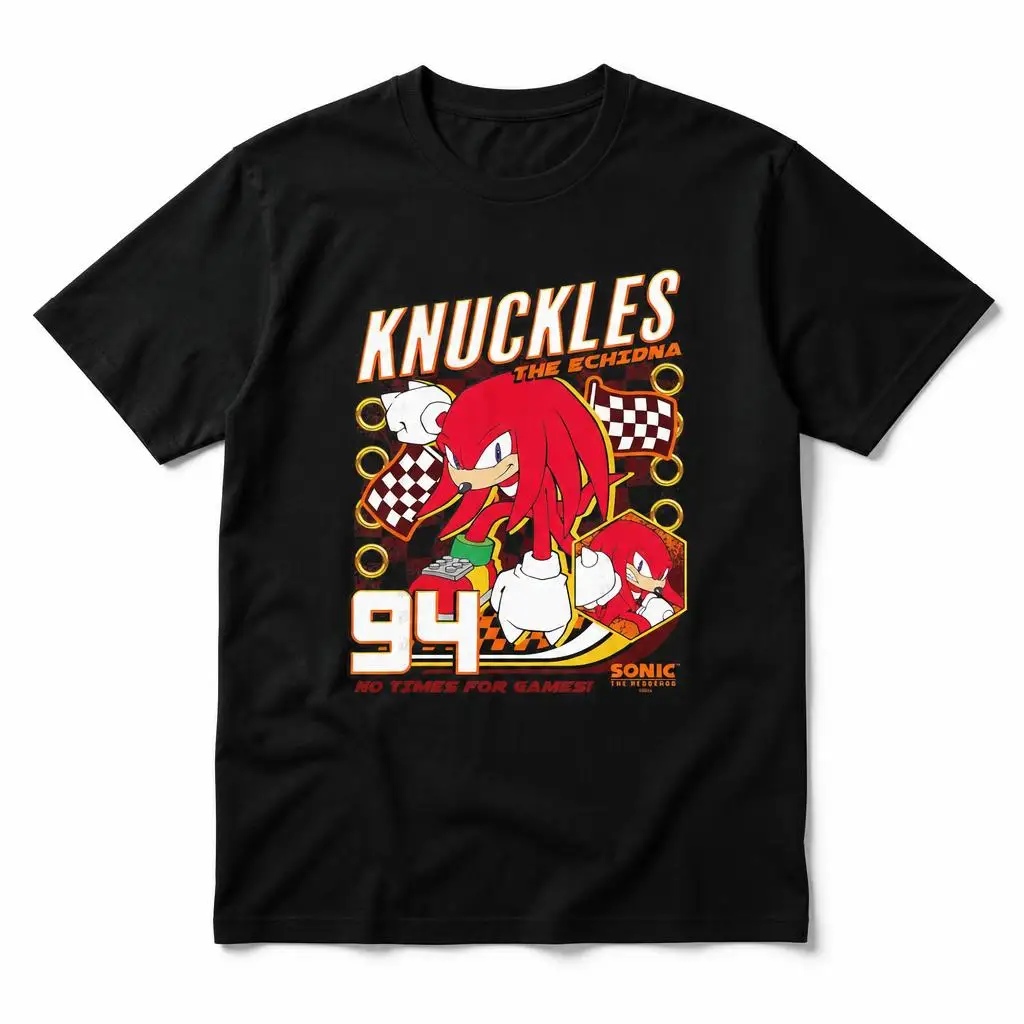 Racing Anime Cute 90s Vintage Cartoon Sonices Men Retro T Shirt 100% Cotton Clothing Fun Short Sleeve Tee Gift T-Shirts
