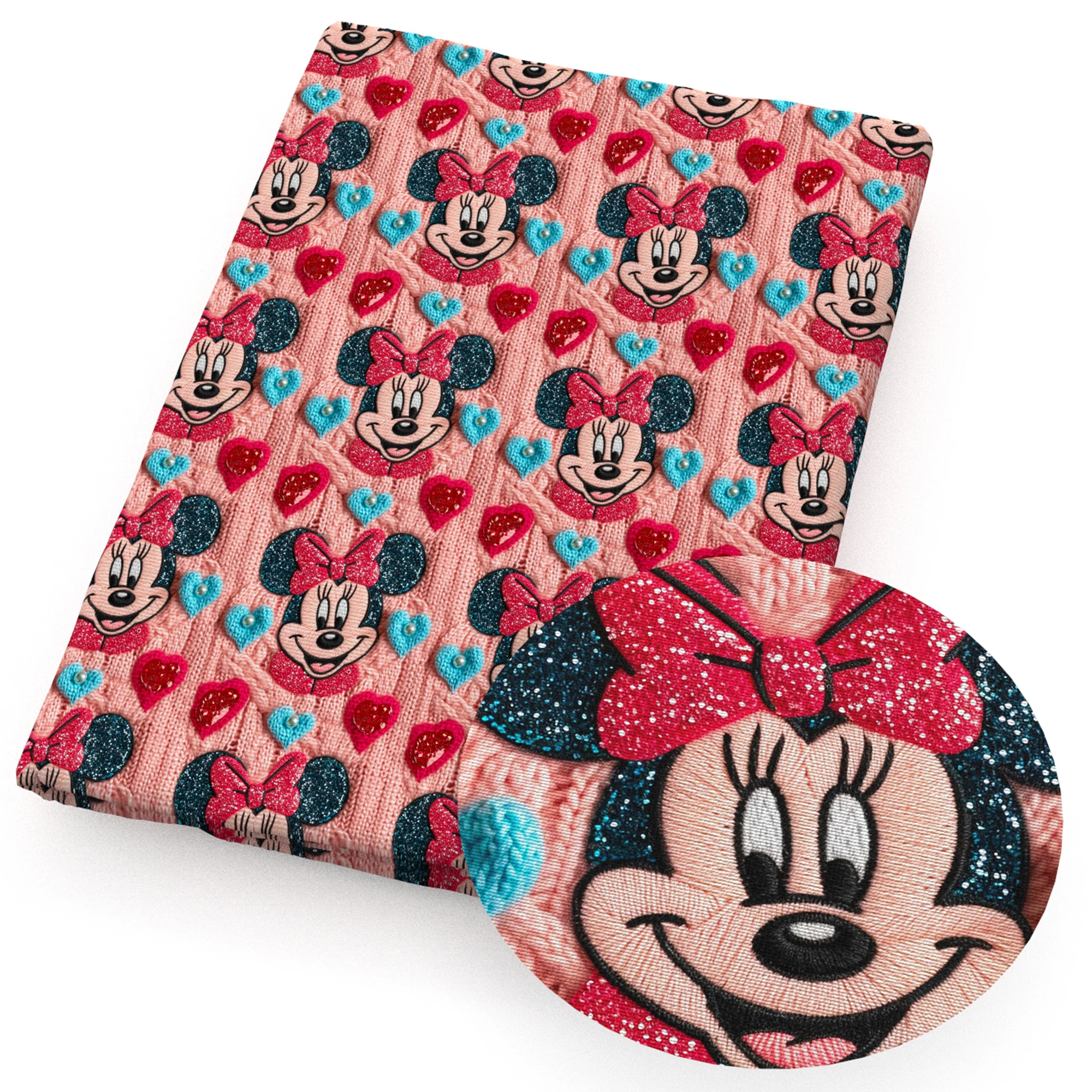 50*145cm Mickey 100% Pure Or Polyester Cotton/Stretch Material Patchwork Sewing Fabrics Tape Quilt Needlework DIY Cloth