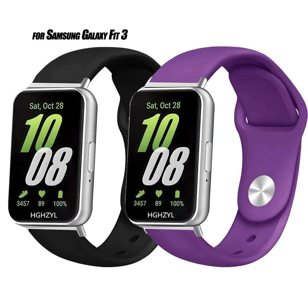 Silicone Strap for Samsung Galaxy Fit 3 Strap Bracelet Sport Correa Belt for Galaxy Fit3 Band Accessories Replacement Watchband image 2