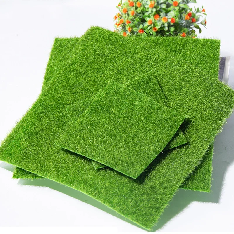 1Pcs 15cm/30cm Artificial Moss Grass Mat Fake Green Lawn Turf DIY Micro Landscape Home Decor