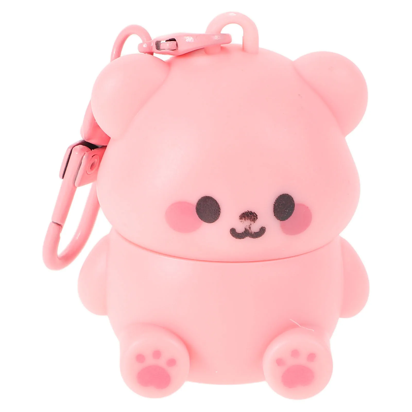 Adorável bálsamo labial com design de urso para meninas pequenas, hidratação diária, evita a secura, rachaduras, ingredientes seguros e inofensivos, portátil