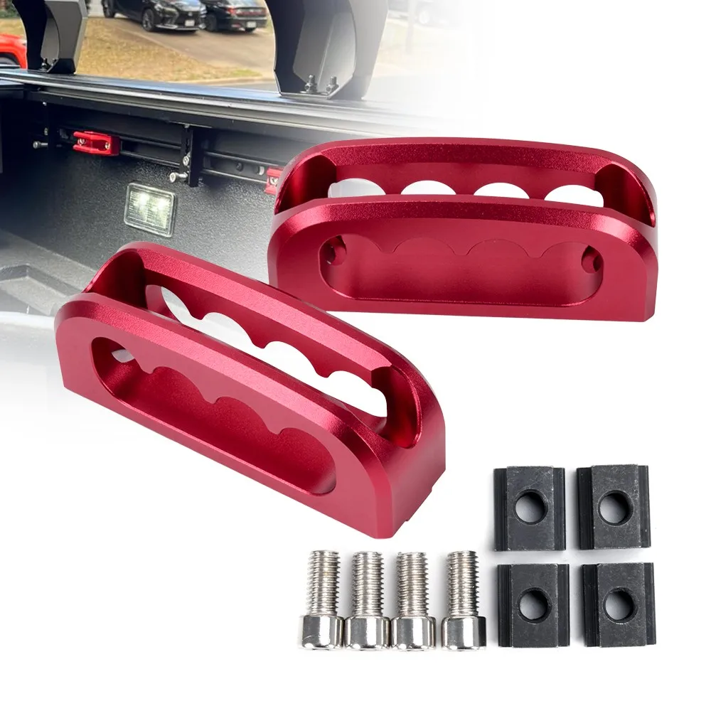 2pcs Aluminum Truck Bed Rail Cleats Tie Down Anchors for Tacoma Tundra Gladiator
