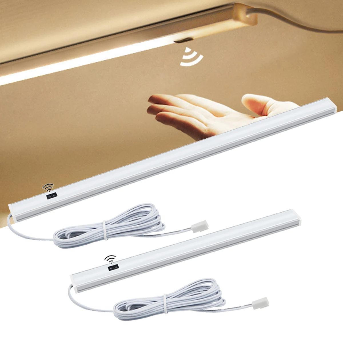 

30/40/50cm Hand Sweep Switch LED Under Cabinet Kitchen Light Bedroom Wardrobe Closet Night Lights LED Bar Light Cocina Home Lamp