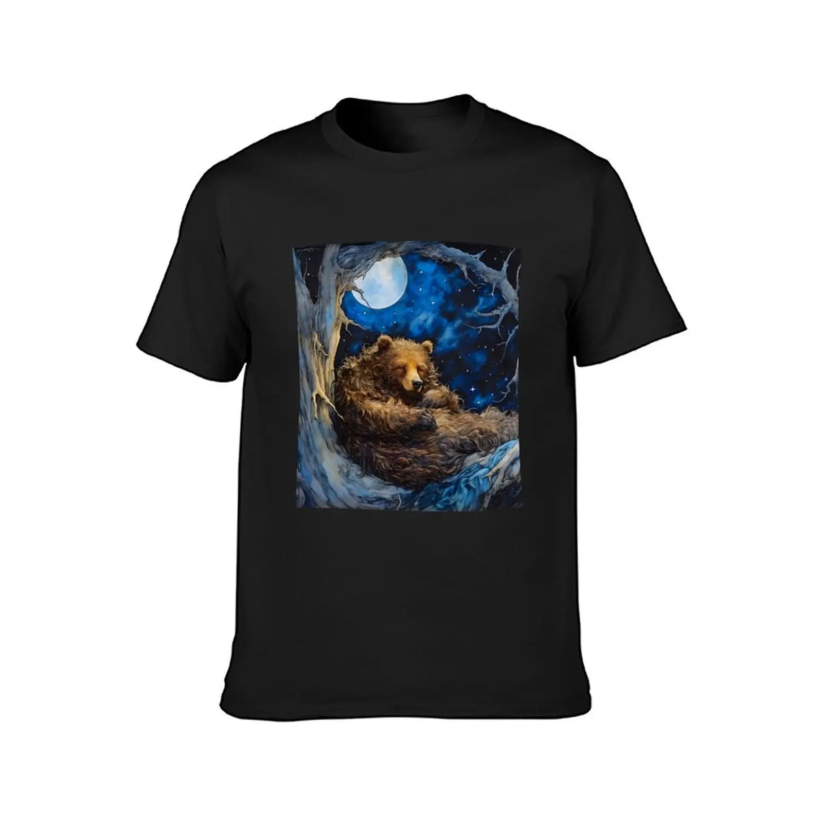 Bear Sleeping Under the Stars T-Shirt vintage clothes tees plus sizes cute clothes oversized t shirts for men