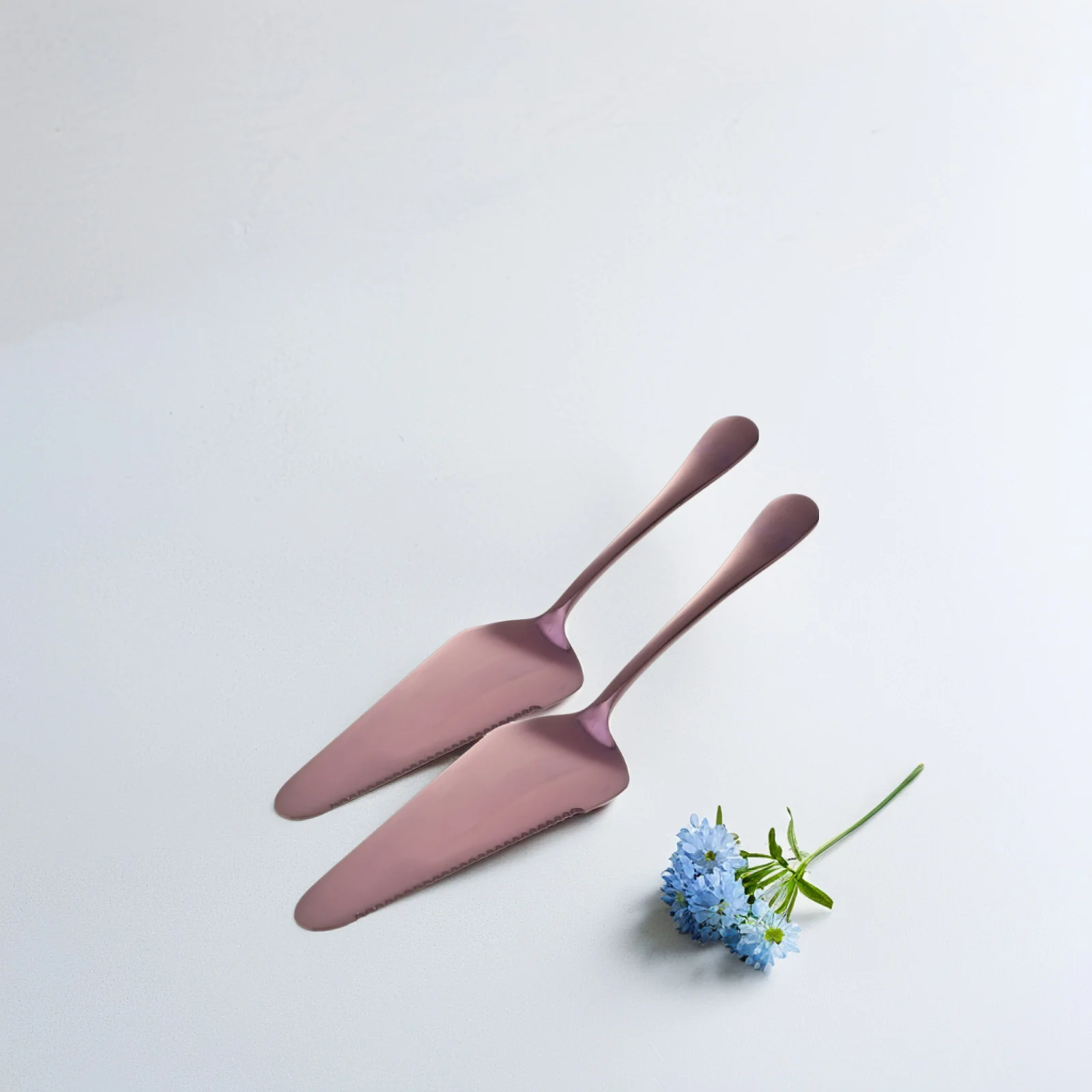 

2 pcs Cake Stainless Steel Pizza Baking Utensils Shovel Triangular Cake Serving Spatula Design Easy Clean Kitchen Tools