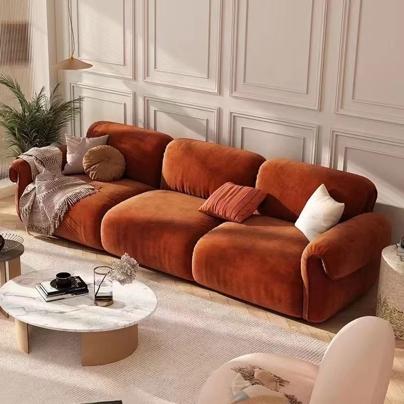sh-Italian Velvet Fabric Sofa Set Furniture Sofa Set Luxury Sofa Modern#