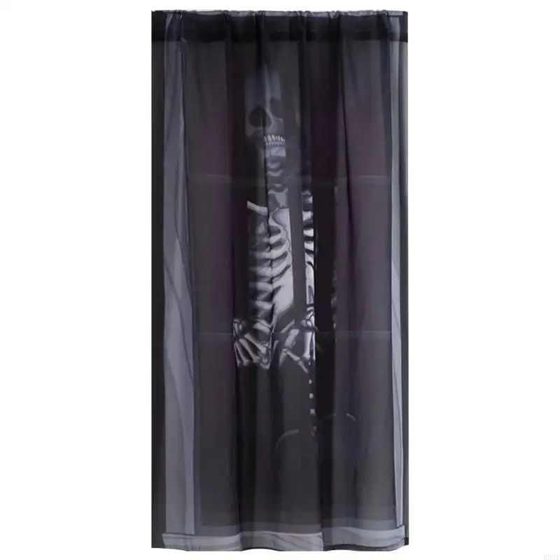 Furchteinflößender Stoff-Türbehang mit einzigartigem Handkunst-Halloween-Türvorhang für Mottopartys und gesellschaftliche B03E – Detail 2