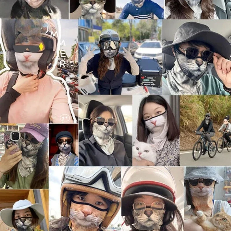Motorrad-Balaclava-Helm mit Tier-Design, Motorradmaske, winddicht, sonnenschutz, atmungsaktiv, für Camping, Jet-Helm, Outdoor – Detail 4