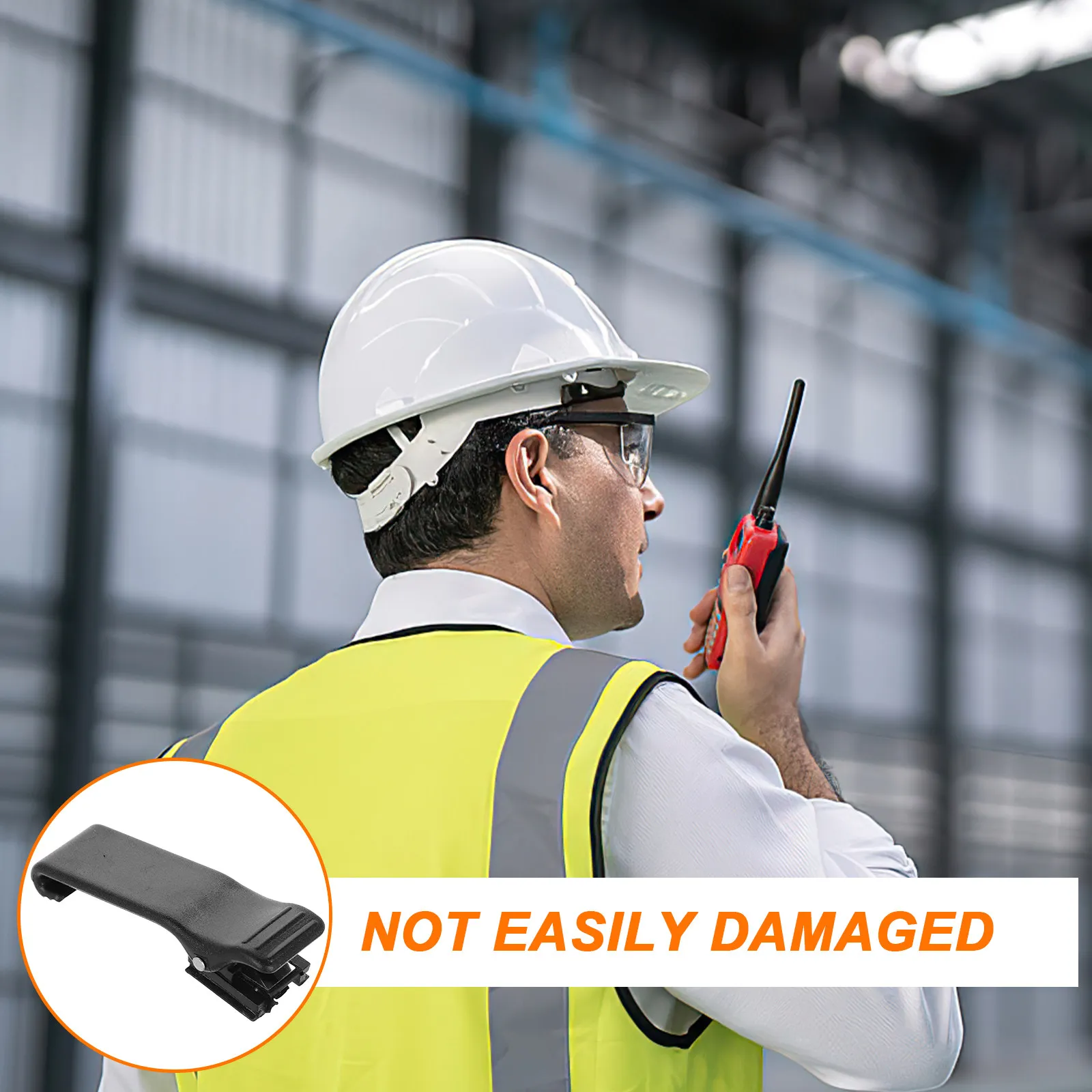 Radio Walkie Talkie Belt Clip High Strength Plastic Back Clip Handsfree Waist Carrier for Security Construction Outdoor