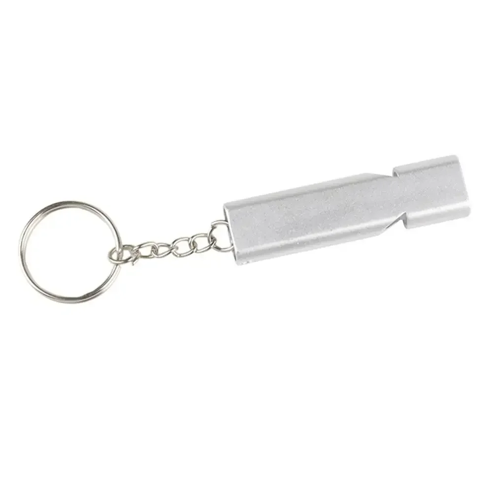 1-3PC Dual Frequency Survival Whistle Flat Metal Whistle for Outdoor Hiking Climbing Emergence Whistle Tools