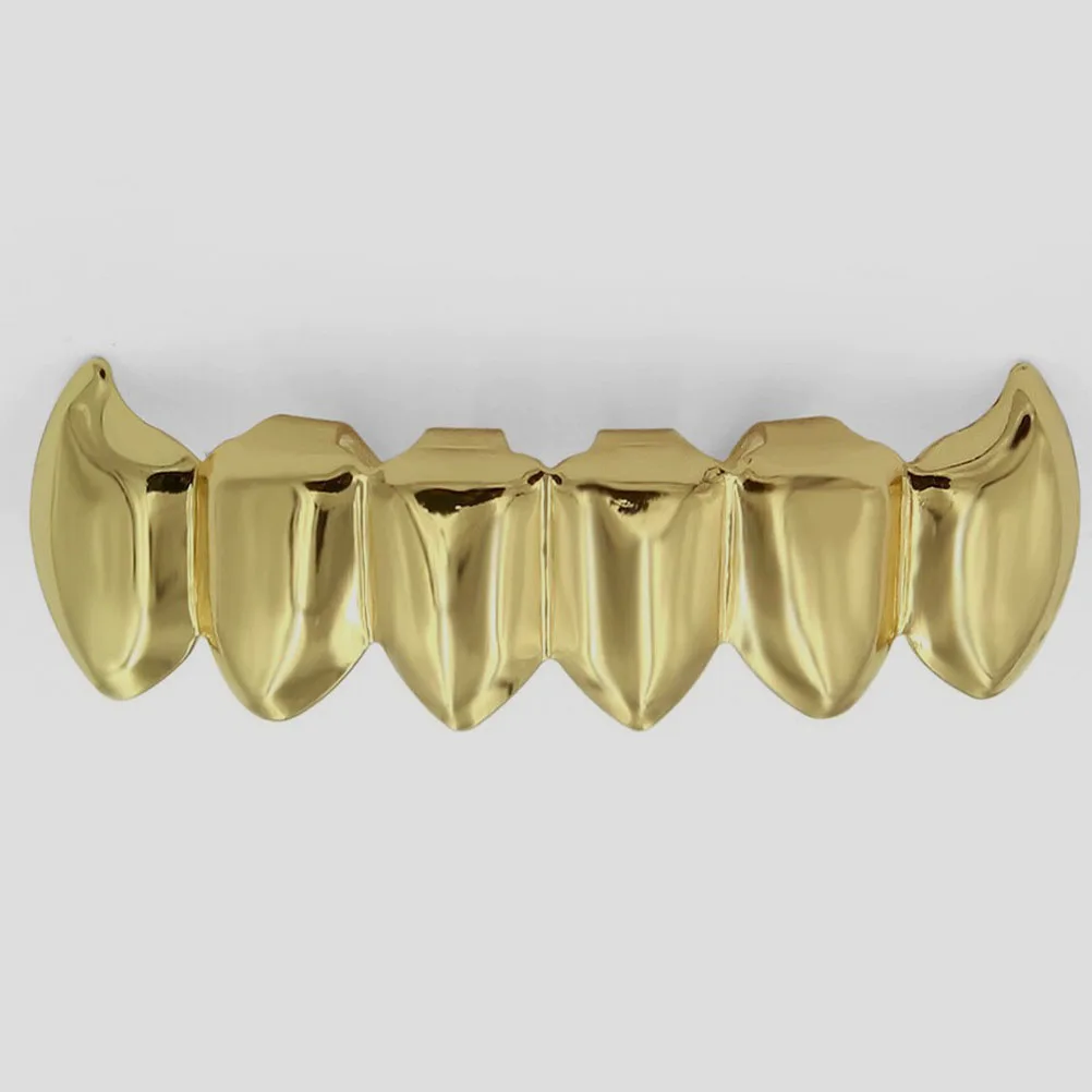 

Hip-hop Gold Teeth Jewelry Punk Costume Accessories Halloween Costumes Accessory Glossy Silica Gel Tooth Decoration Props