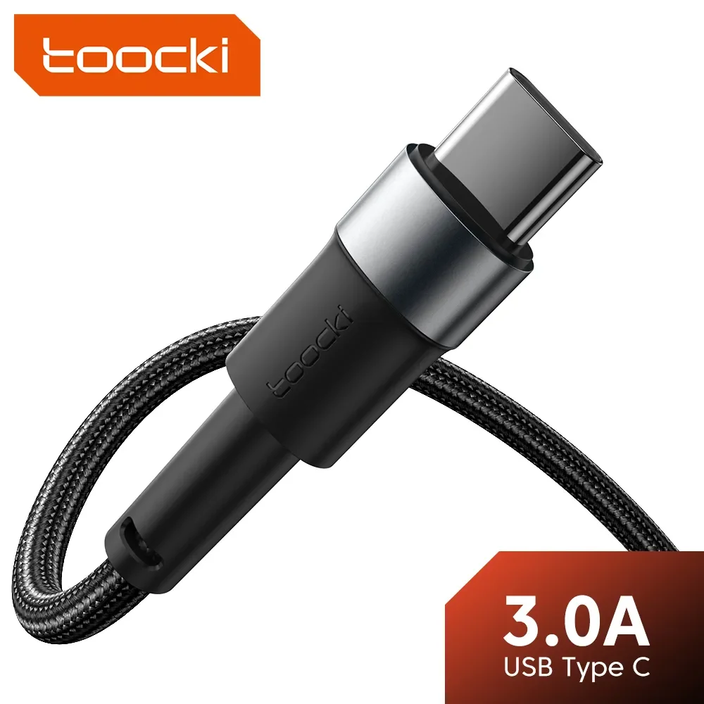 Toocki 3A USB Type C Cable Fast Charge For Samsung S21 S20 Xiaomi Mi11 Redmi Poco Type C Charging Cable Mobile Phone Data Cord