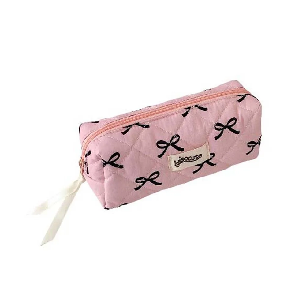 

Bowknot Bow Stationery Bag Desktop Storage Aesthetic Korean Style Pencil Case Pink/White/Blue Ins Style Bow Pencil Pouch