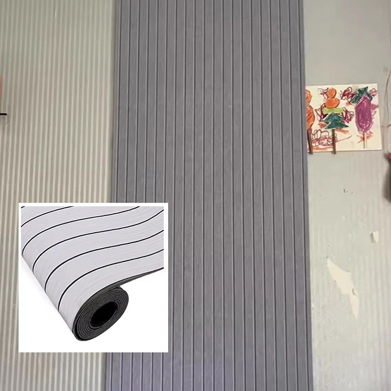 

Faux Wood 3D Wall Sticker Panel Self Adhesive Wood Grain Wallpaper Home Decor Peel and Stick for Ceiling Bedroom Living Room