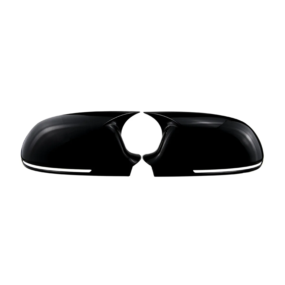 

Car Side Door Mirrors Cover Auto Rearview Mirror Cap for Audi A4 A5 B8 A3 8P A6 C6(Black) -N26R