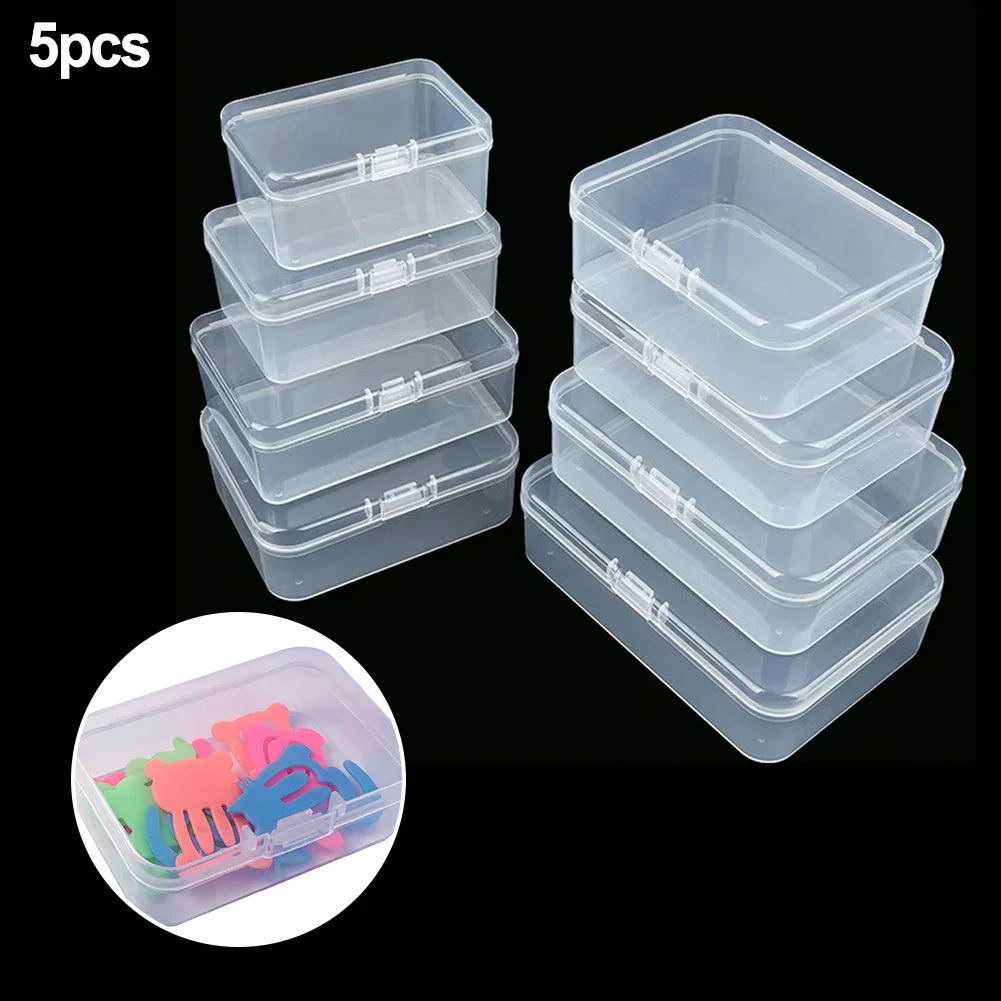 Parts Box Storage Box Convenient Jewelry Earplugs Container Small Box Hook Small Clear Plastic Small In Size Brand New