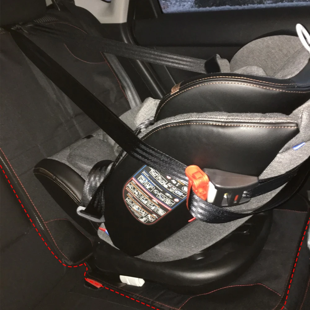 Child Safety Seat Mat Anti Scratch Oxford PU Leather With Storage Bag For Baby Kids Car Seat Protective Cover Anti-Slip Pad