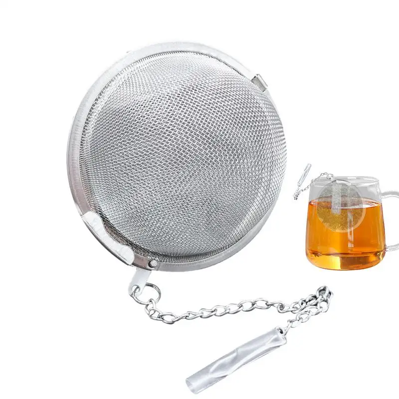 Stainless Steel Tea Ball Flavored Filter Ball Mesh Tea Infuser Strainers Premium Tea Filter With Extension Chain Hook