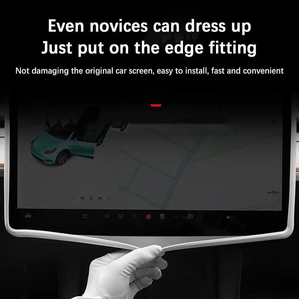 Per Tesla Model 3 Highland Screen Protector cornice in Silicone Display Edge Body Cover per accessori di controllo centrale Tesla