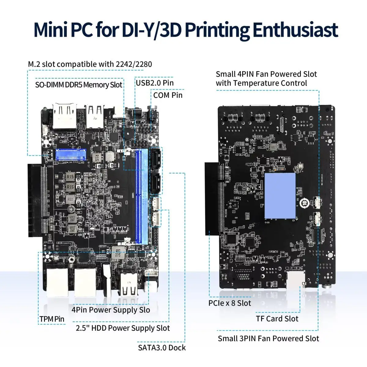 MNBOXCONET Mini PC DIY Appliance N200، كمبيوتر مكتبي صغير Windows 11 Pro Office Firewall Router، DDR5 32GB RAM 1TB NVMe SSD