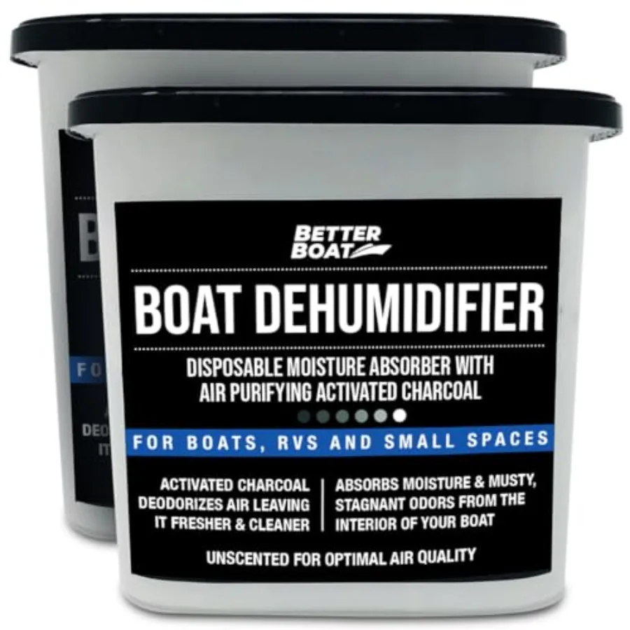 

Moisture Absorber with Activated Charcoal Dehumidifier Bucket, Unscented Odor Absorber for Closet Basement Bathroom Boat RV, Di
