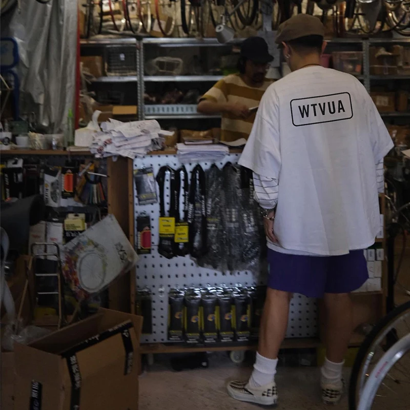 

2023 WTAPS Hidden Exclusive Japanese Fashion Letter Print Loose Short Sleeve T-Shirt TX904