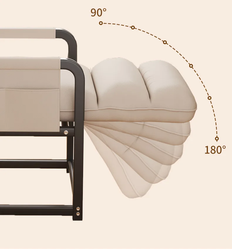 Folding Convertible Sofa Bed Recliner Lazy Armchair Single Sofa Lounge Chair Living Room Balcony Office Bedroom Home Furniture
