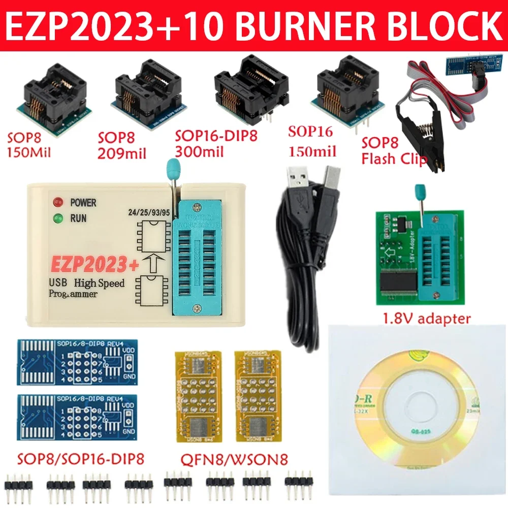 EZP2023+ Szybki programator USB 2.0 12 Mb/s Obsługa 25 FLASH 24 93 95 EEPROM BIOS Szybkie odczyty/zapisy — zdjęcie 4