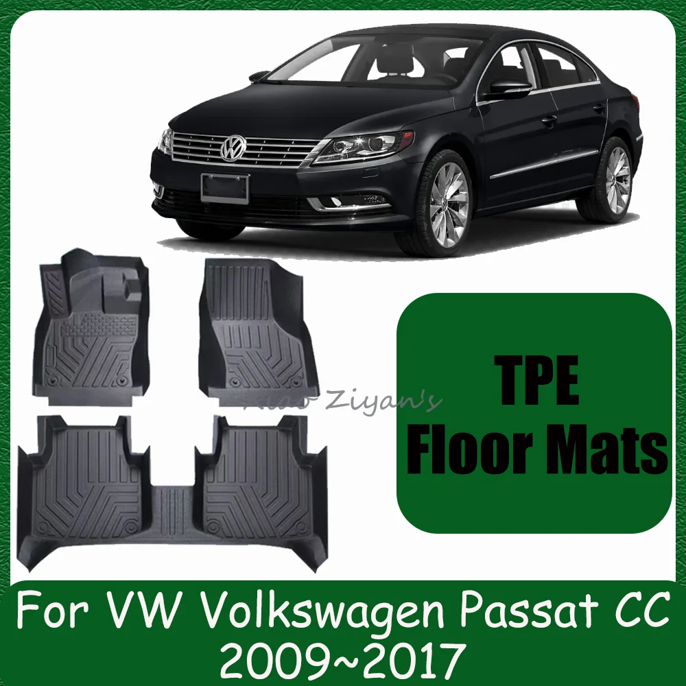 

Для VW Volkswagen Passat CC 2009-2017 (2013, 2014, 2015, 2016) — Водонепроницаемые коврики из TPE для леворульных автомобилей, защита салона, аксессуары