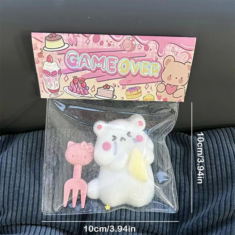 Mainan kartun Hamster Mochi anak-anak, mainan cubit Squishy Mouse lucu cubit lambat mengembang kembali mainan hadiah penghilang stres