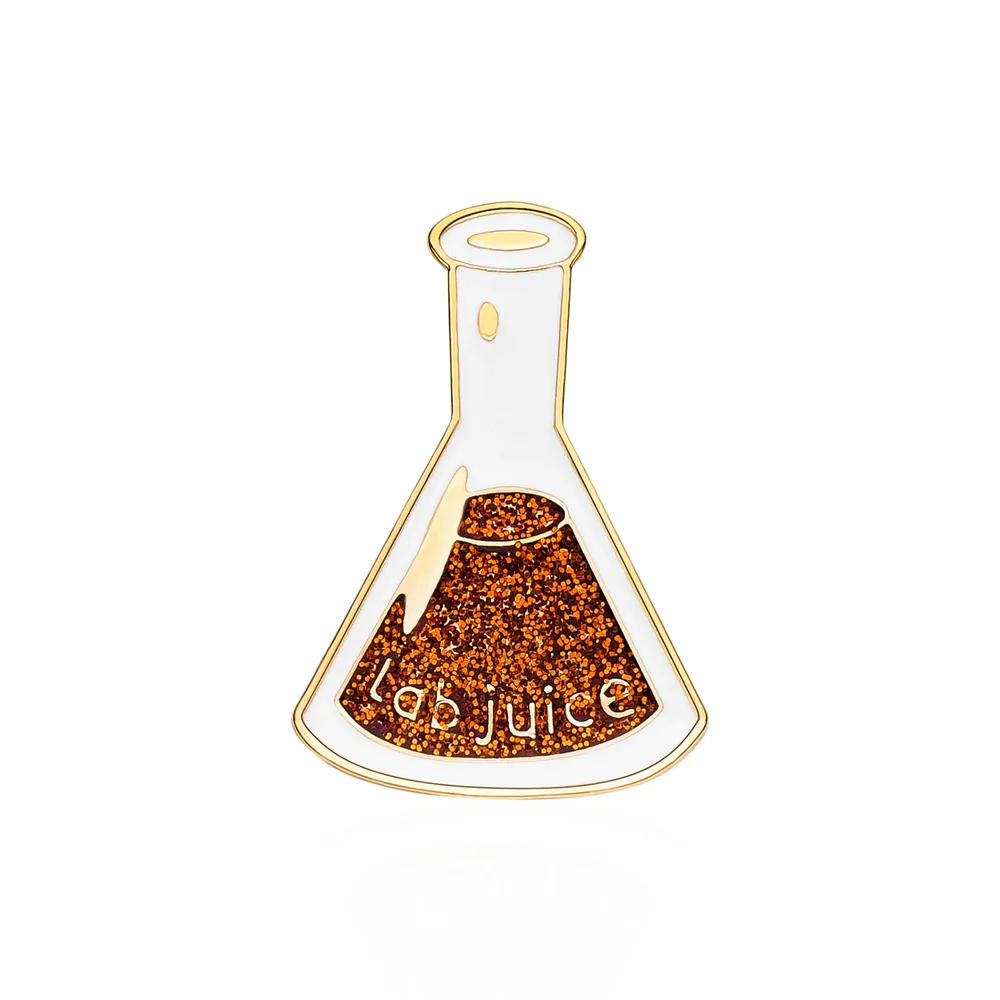 New Science Erlenmeyer Flask Pin Chemistry Lab Flask Test Tube Enamel Brooch Lapel Badge for Scientist Doctor Nurse Friend Gift